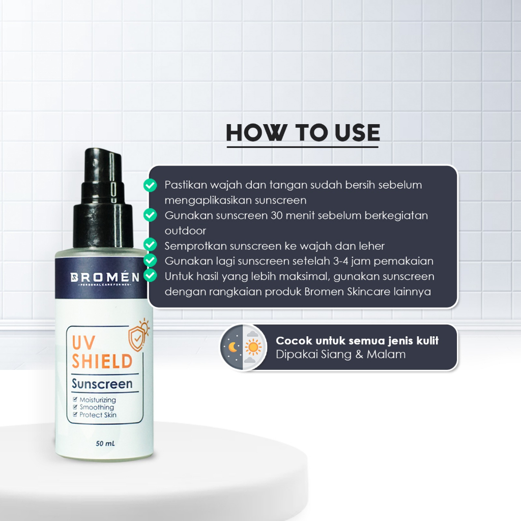 BROMEN Paket BRIGHTENING PLUS (Brightening Soap + Brightening Serum + UV Shield Sunscreen) Skincare Cowok Perawatan Wajah Pria