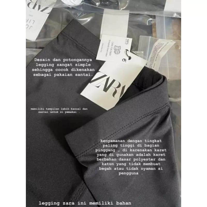 READYSTOCK ‼️ LEGGING ZARA PREMIUM ORIGINAL NO KW ‼️ LEGGING ZARA FULL TAG ORIGINAL / LEGGING ZARA V