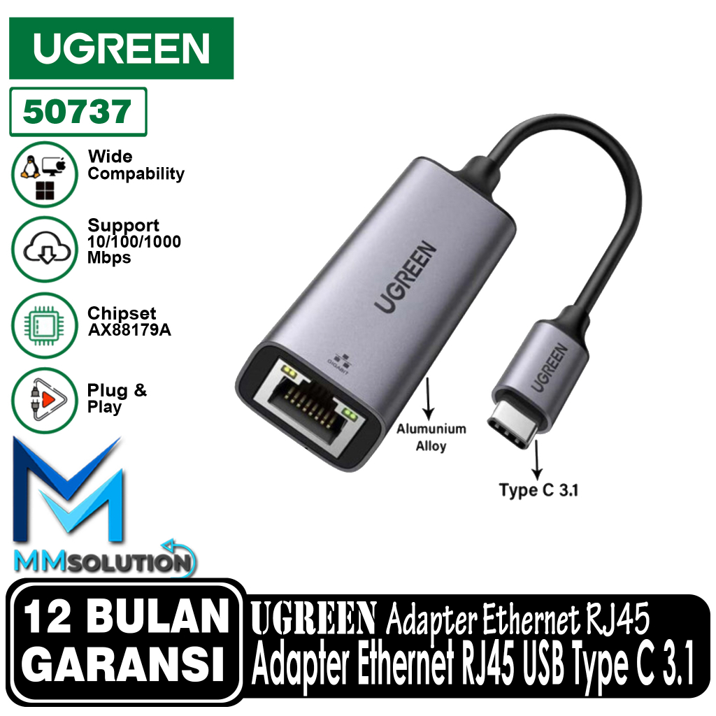 UGREEN Ethernet Adapter RJ45 USB C 3.1 &amp; USB 3.0 LAN Adapter