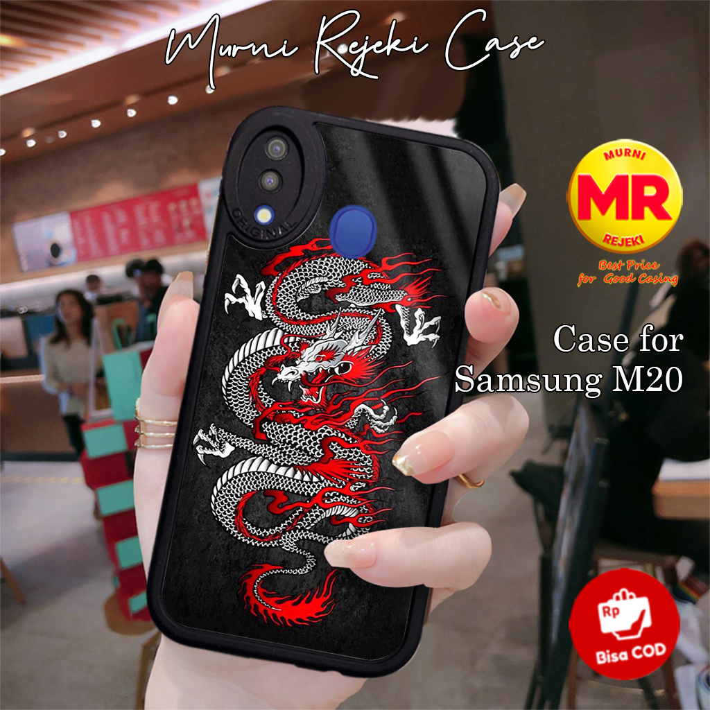 Casing Hp Samsung M20 Case Samsung M20 Motif DRAGON Case lucu Casing Samsung Case Anime Softcase Har