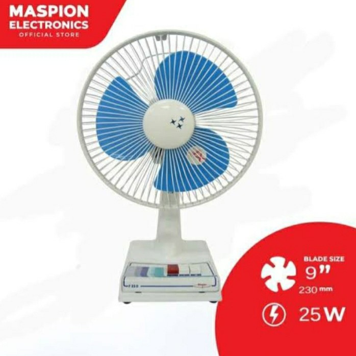 Kipas Angin Meja Duduk MASPION / Desk Fan  9  inch SNI Garansi - 9 inch