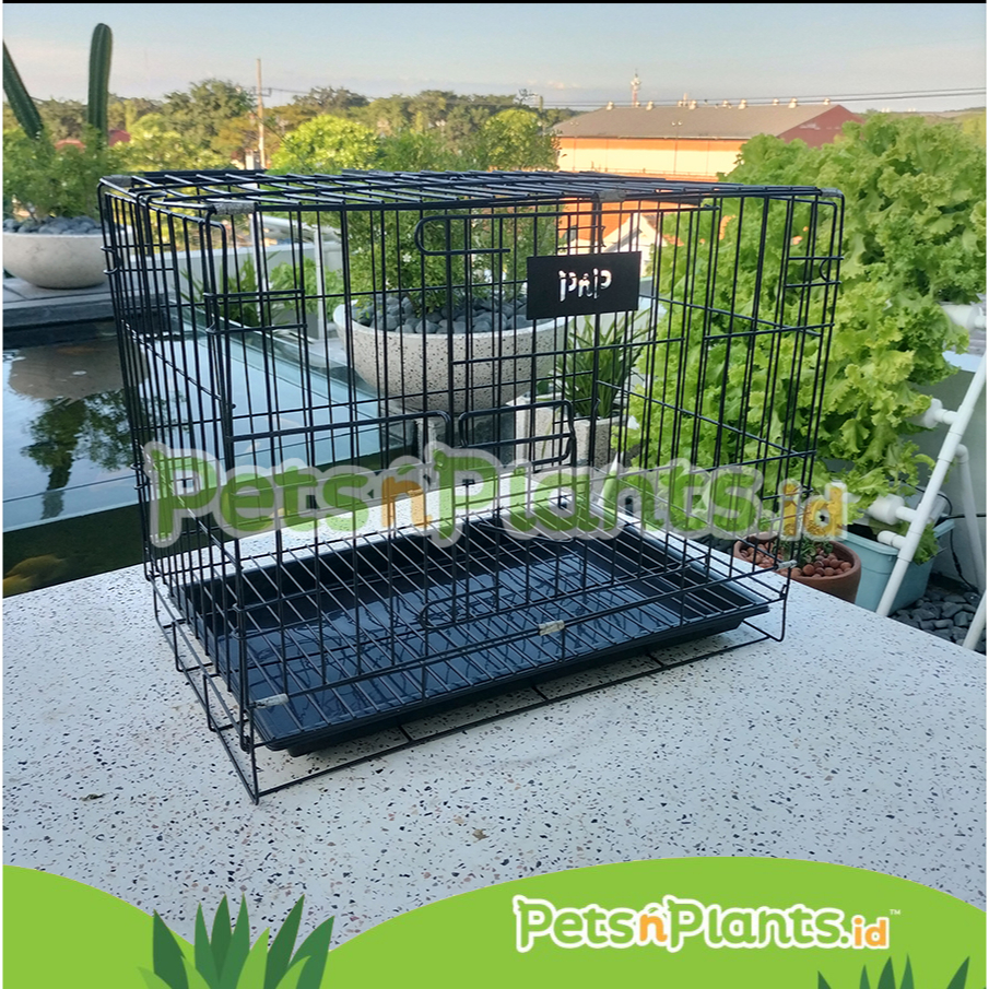 PnP 48x30x38 cm Kandang Besi Lipat Hewan Burung Kelinci Anjing Kucing Sugar Glider