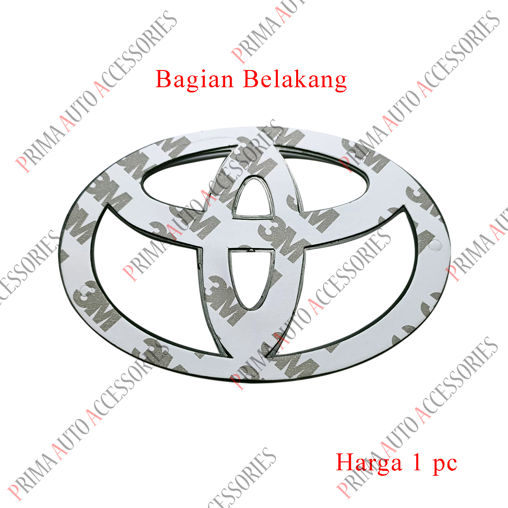 Emblem Mobil Logo TOYOTA Hitam Glossy 19 cm