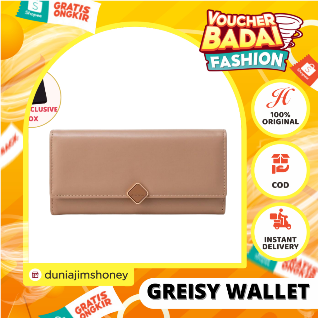 Jims Honey Greisy Wallet Dompet Panjang Wanita Kekinian Import Murah JH