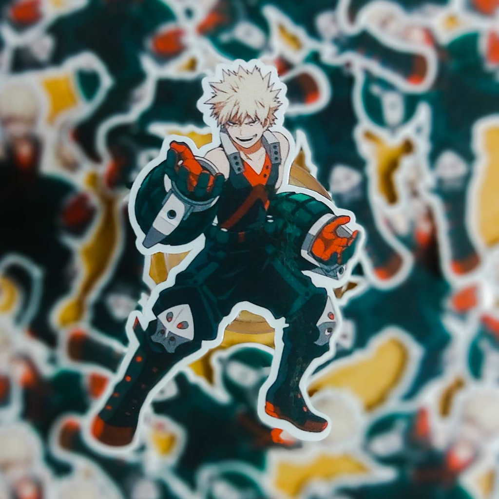 

Sticker Anime – Katsuki Bakugo. Kualitas Tahan Air, Tahan Gores - Laptop/ Jurnal/ Tumbler/Koper/Cermin/ Kulkas dll.