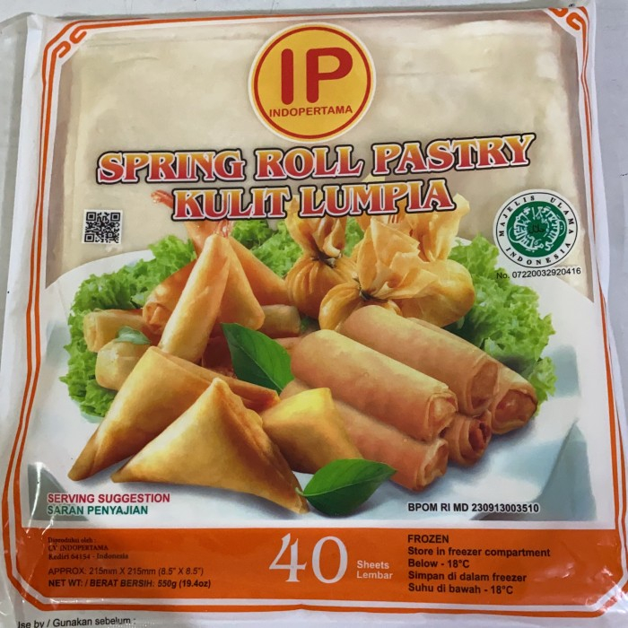 

IP KULIT LUMPIA 21.5 CM ISI 40 LEMBAR 550 GR