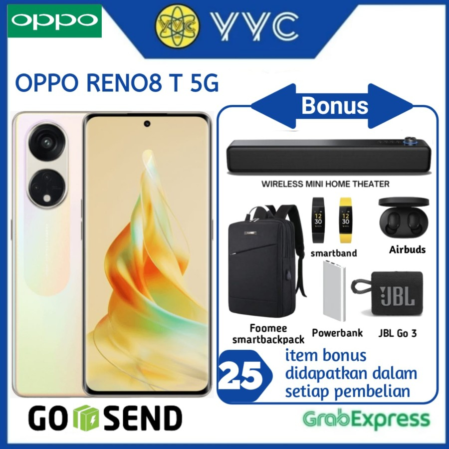 Oppo Reno 8T 5G Ram 8/128GB dan 8/256GB - Garansi Resmi