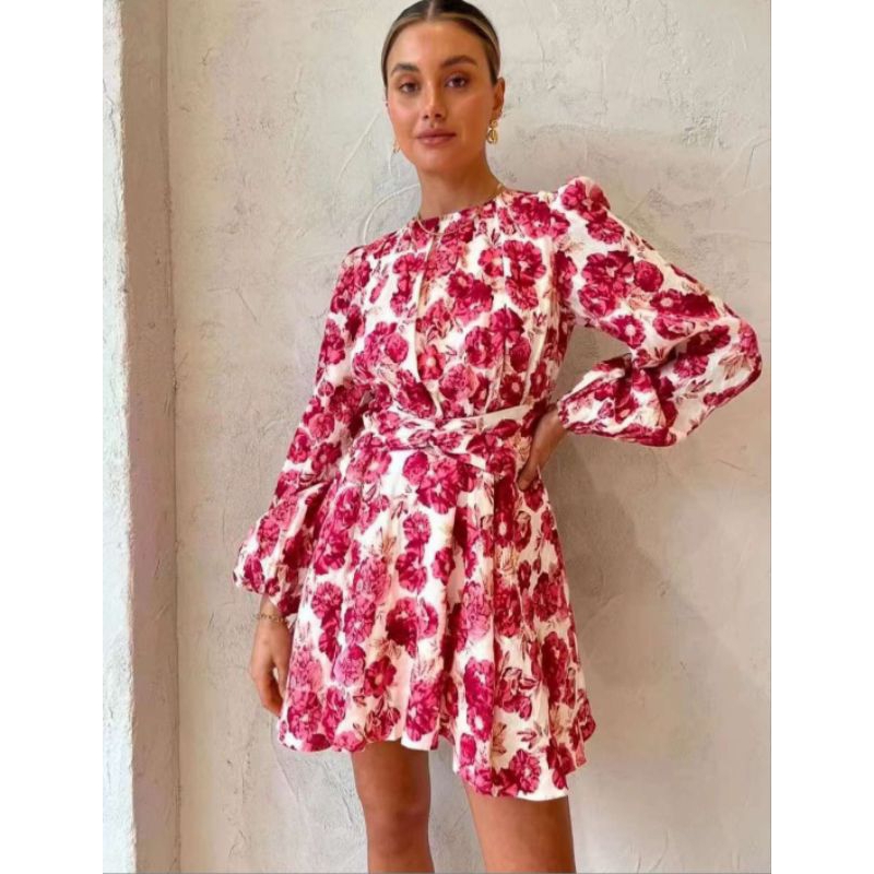 Midi dress Bangkok import premium flower