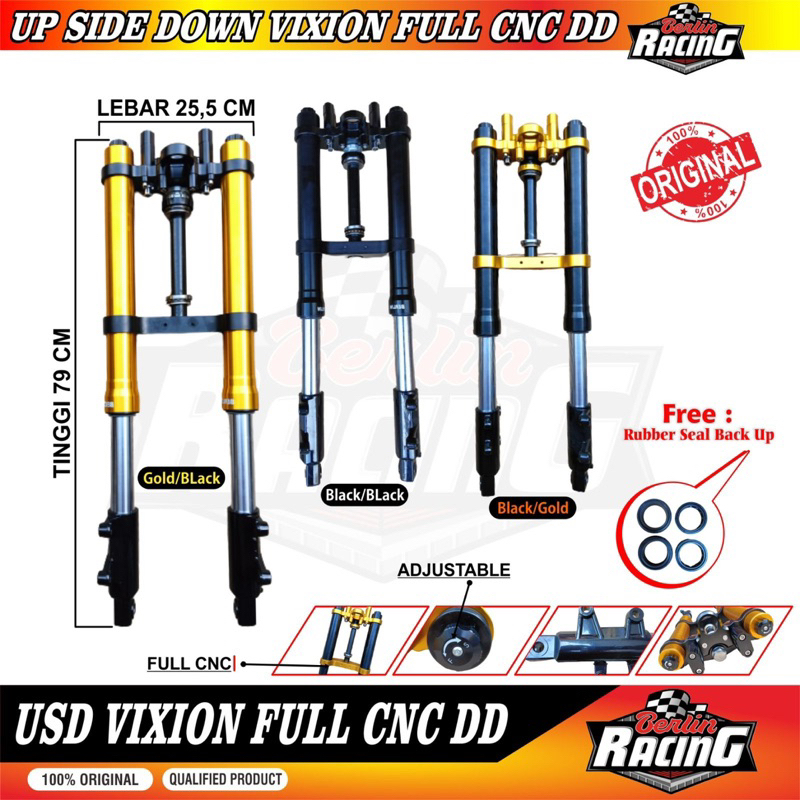 SHOCK USD DOUBLE DISC NEW VIXION NVL - UP SIDE DOWN VIXION - SHOCK USD CNC VIXION BYSON SCORPIO