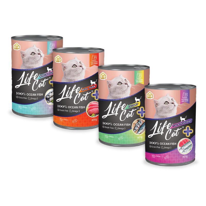 wetfood Life Cat Plus Chunky 400gr makanan kucing Life cat plus