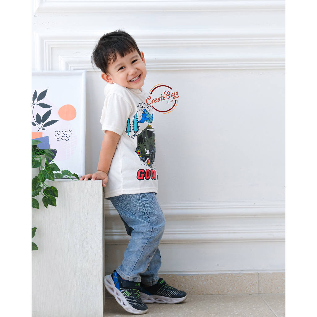 KAOS ATASAN HOODIE ANAK GOOD DAY BAJU ATASAN ANAK 1-7 TAHUN