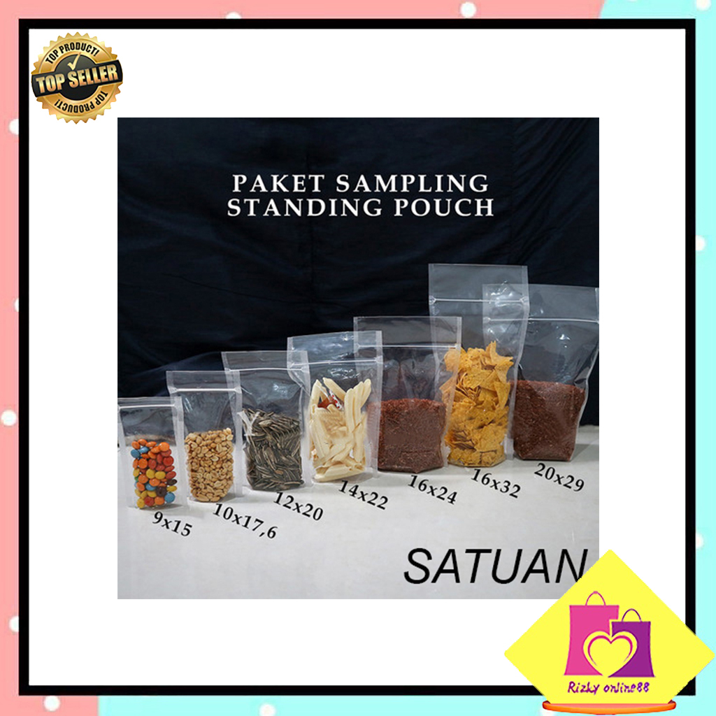 Rizkyonline88 Standing Pouch Double Seal Plastik Klip Ukuran Kecil per lembar