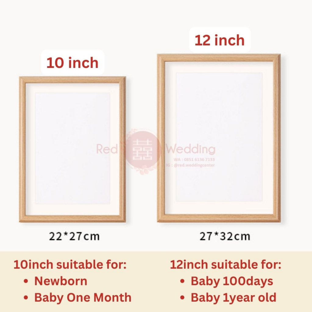 Bingkai Foto HANDPRINT / FOOTPRINT Baby Newborn One Month Man Yue Birthday Pajangan Kamar Photo Frame Anak Premium