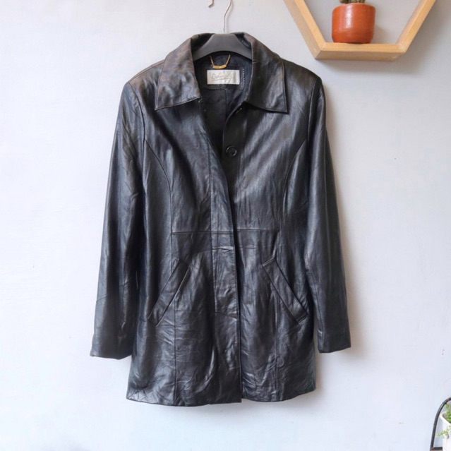 Jaket kulit blazer kulit jas kulit unisex pl bekas preloved second