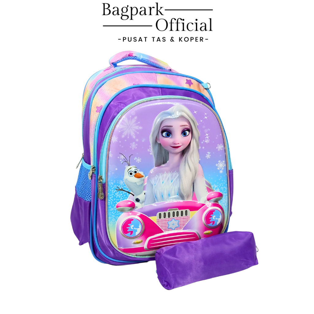 Tas Anak Sekolah Perempuan Import Embos Tas Anak Sekolah SD Gambar Frozen Unicorn Sofia Tas Anak Import Free Kotak Pensil