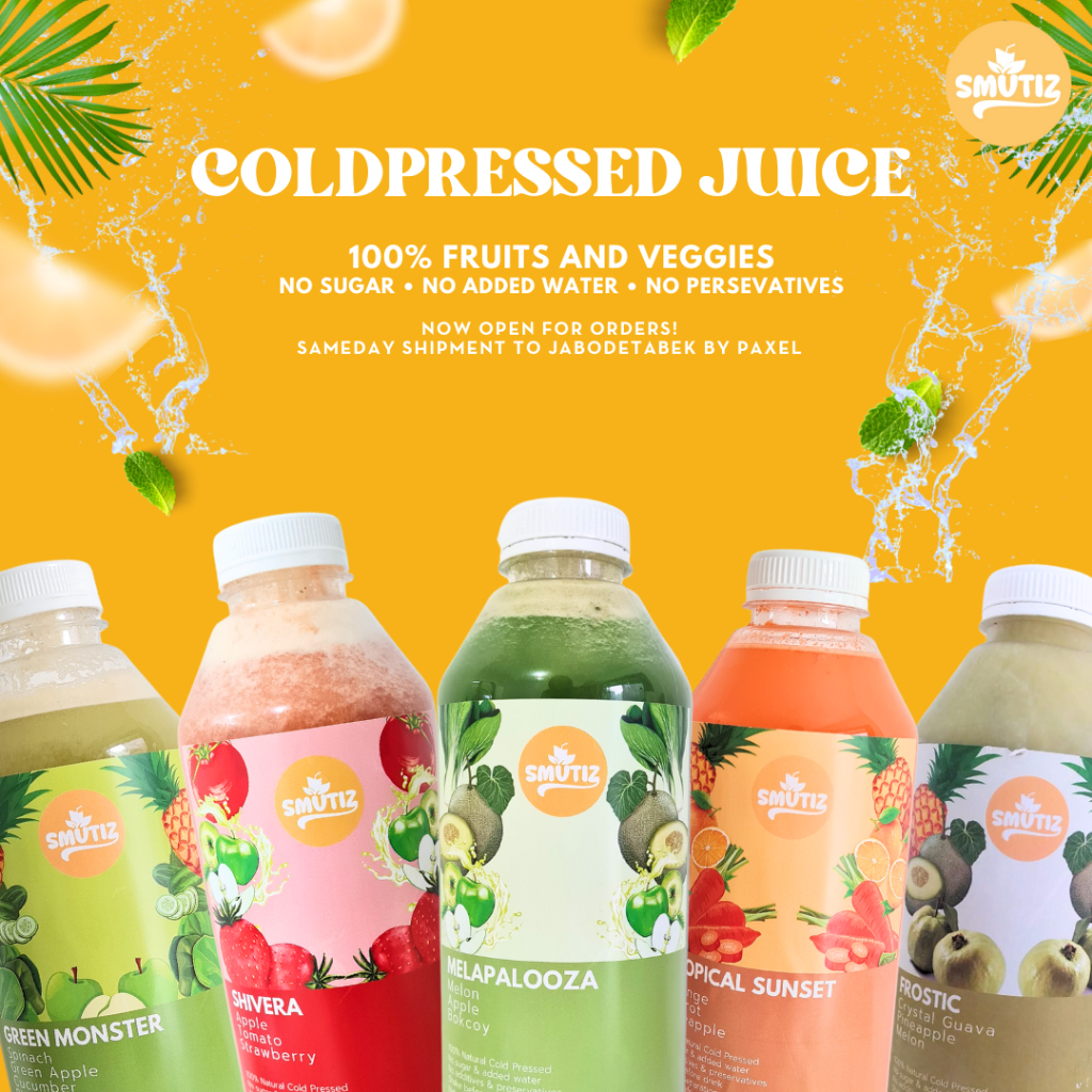 

Smutiz Coldpressed Juice Isi 5 botol tanpa Gula & Air - Aneka Rasa by Smutiz