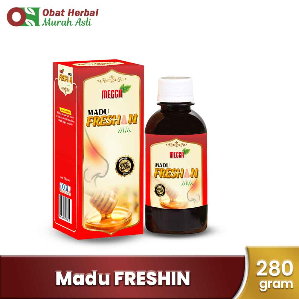 Madu Mecca Freshin  mecca THT Sinusitis- Madu Mecca THT Sinusitis dan Polip 280 gr Untuk Atasi Masalah Pernapasan, Polip, pilek, batuk, sinusitis, rhinitis permasalahan hidung