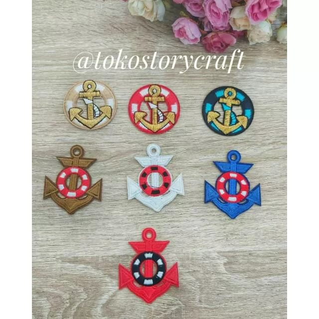 Iron Patch Anchor / Emblem Bordir Jangkar