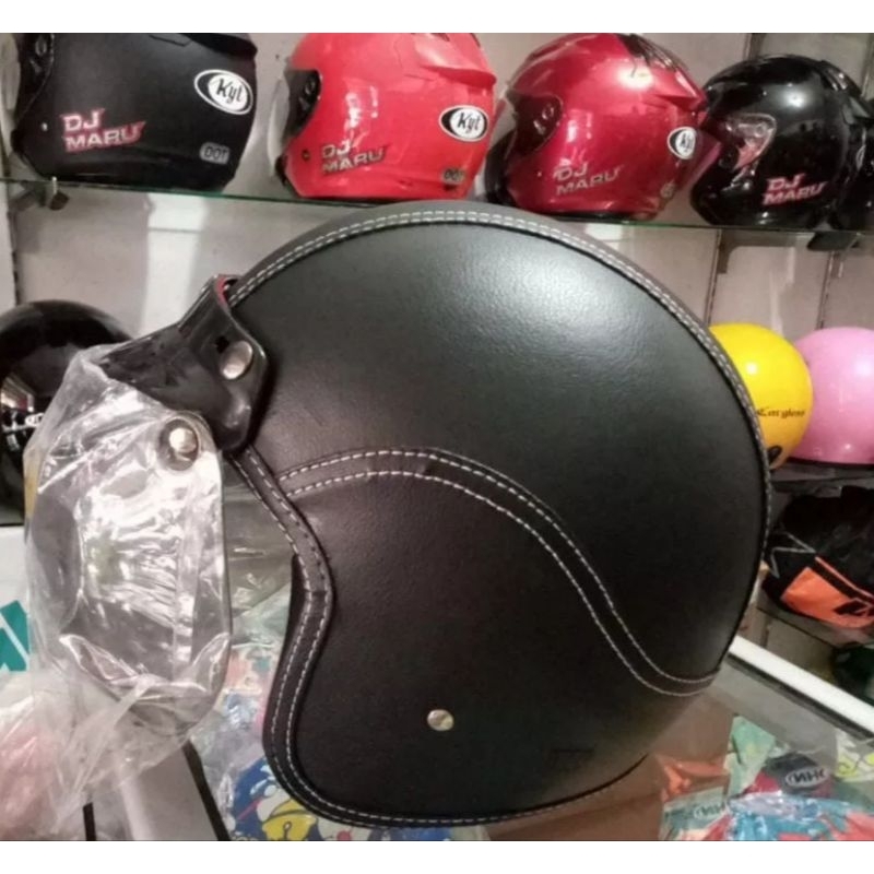 HELM MURAH,HELM HALF FACE BOGO KULIT RETRO KUALITAS BAGUS TERJAMIN UKURAN YG SANGAT BESAR DENGAN SIZ