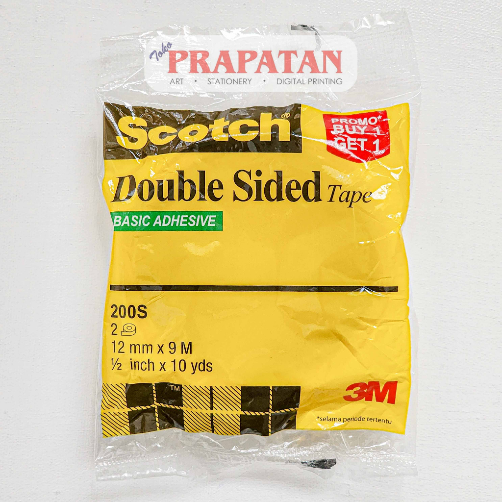 

Scotch 200S Double Tape 12mm x 9m | Perekat Dua Sisi | Selotip