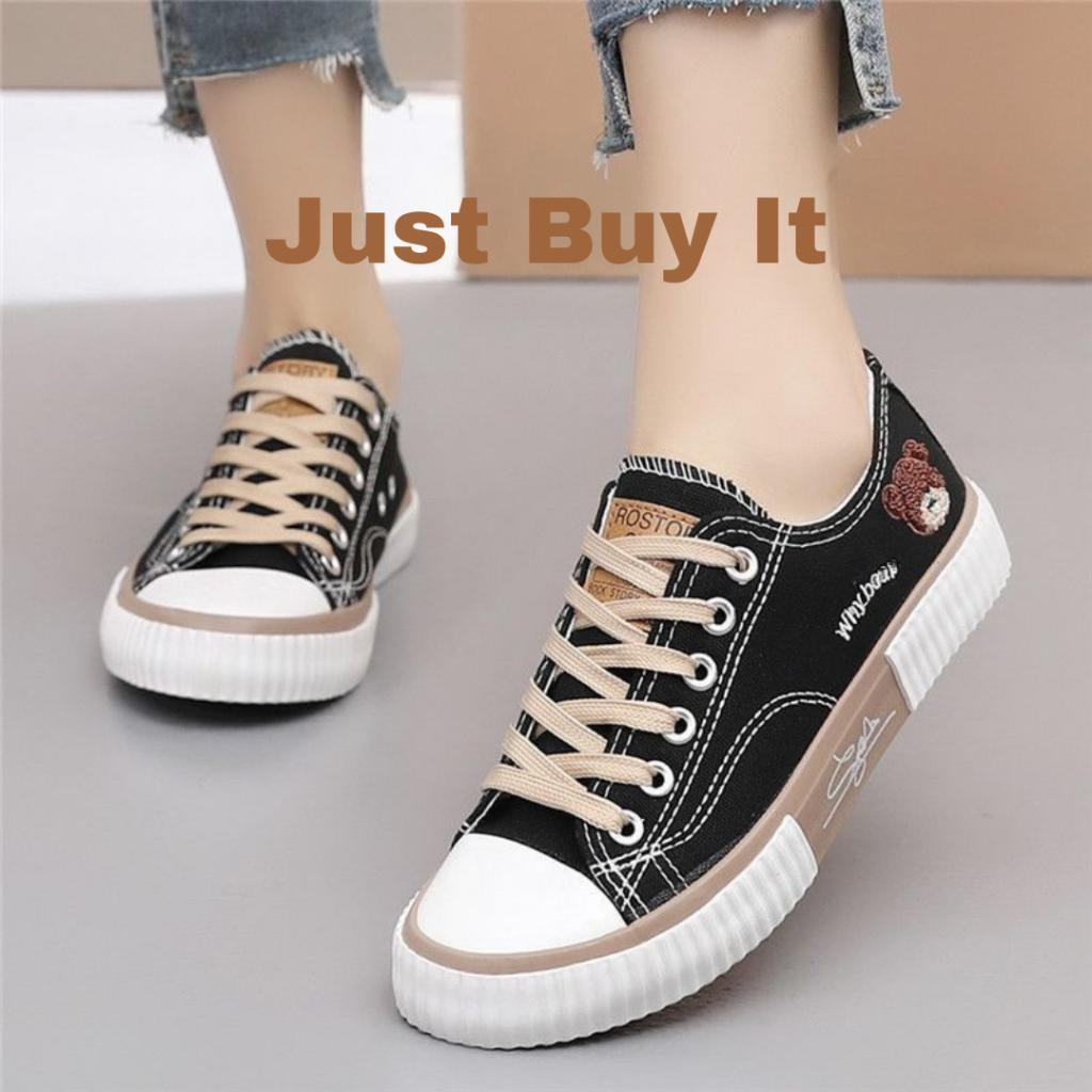 JBI-0251[ Bisa COD ] Sepatu Wanita Sneakers Tali Kanvas dan Elegan Sepatu Import Original Terbaru-Sepatu Canvas Wanita Import High Quality