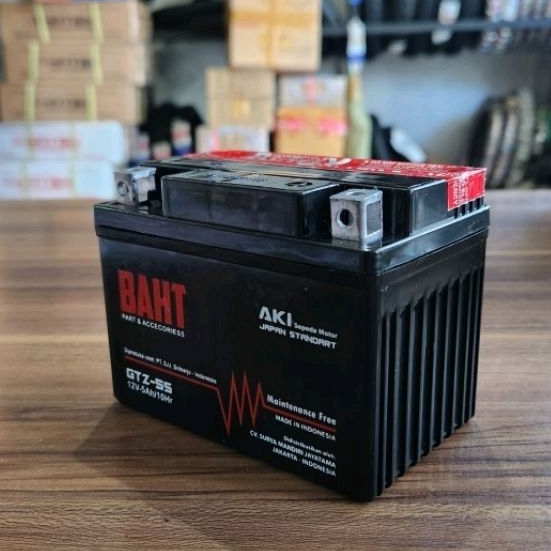 Aki BAHT GRATIS ONGKIR Motor Aki kering baht gtz5s merk baht kharisma, beat, supra x 125, vixion,