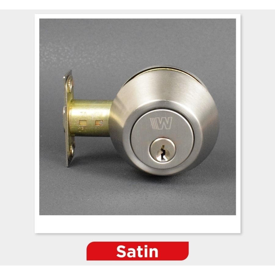 Kunci Deadbolt Tambahan Pintu Door Lock Silinder Knob Stainless