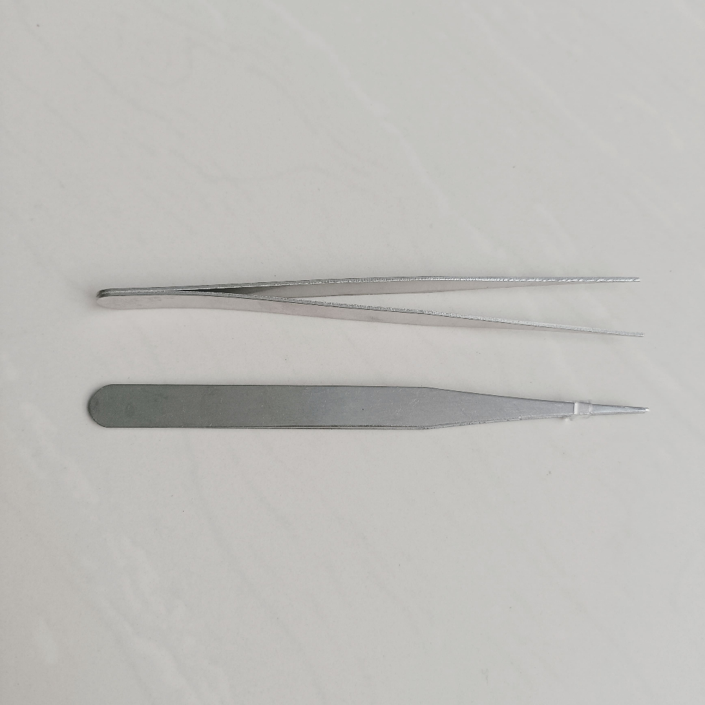 Pinset Obras / Jepit Obras / Tweezer Lurus Bengkok
