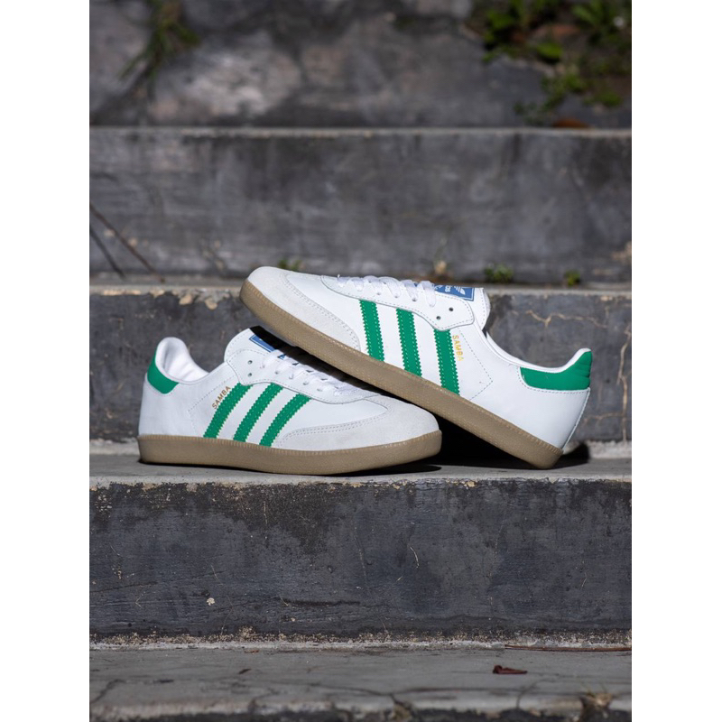 ADIDAS SAMBA WHITE GREEN ORIGINAL
