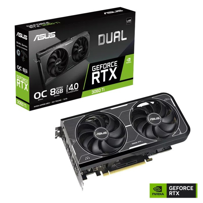 VGA ASUS RTX 3060 TI OC 8GB GDDR6X - DUAL-RTX3060TI-O8GD6X