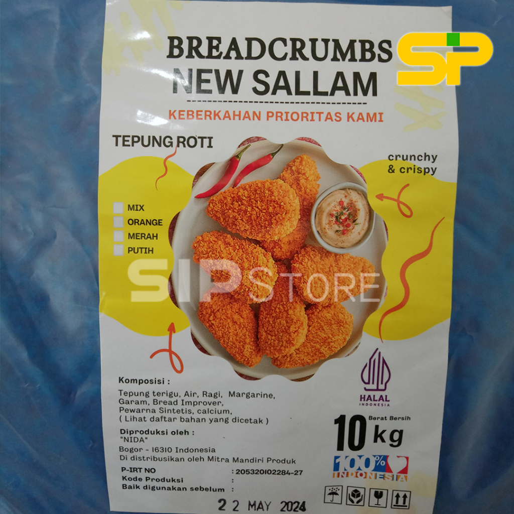 New Sallam Tepung Roti / Tepung Panir / Bread Crumbs (MIX) 10kg