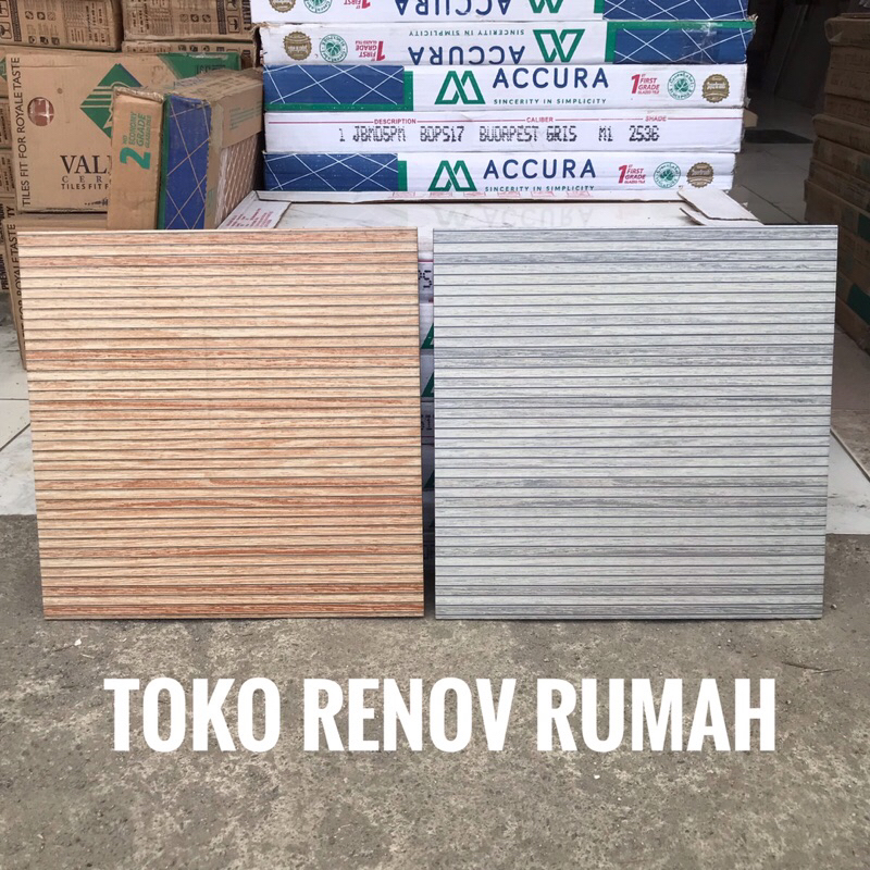 keramik 40x40 motif kayu/ keramik tangga kayu/ keramik kasar/ keramik garasi/ keramik moif serat kay