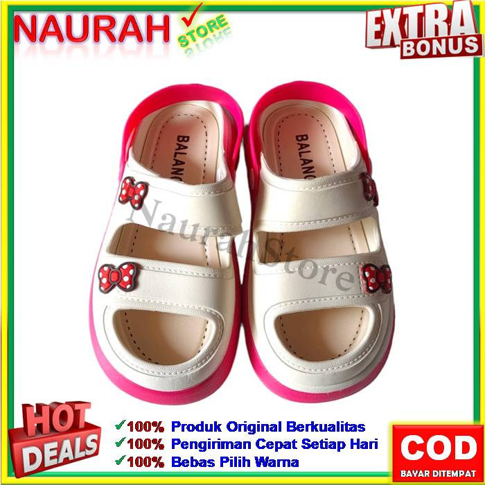 Sandal Slop Anak Balance 029 F5M Sendal Viral 100% Original Kualitas Import Jelly Rubber Anti Slip Nyaman Empuk Lucu Terbaru Termurah