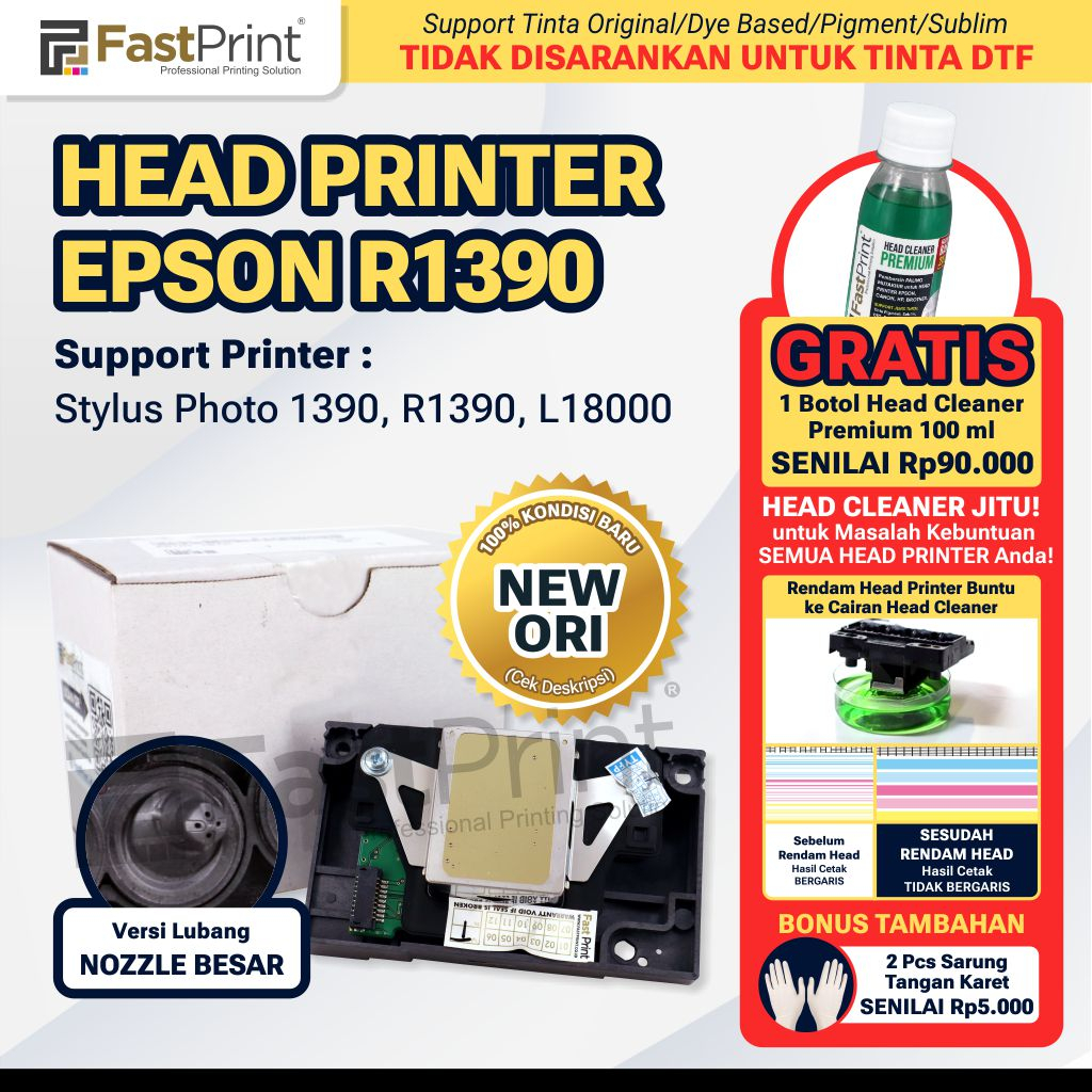 Print Head Print Epson 1390 R1390 L1800 Generasi Terbaru New Original