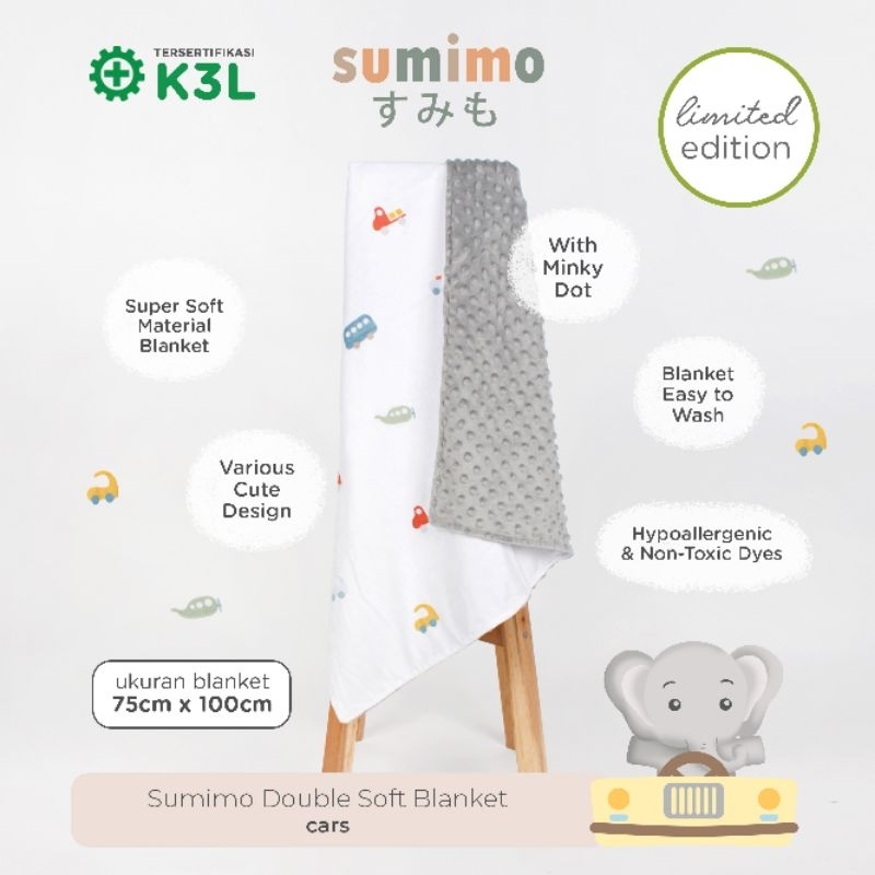 Sumimo Double Soft Newborn Blanket (Motif Random) - Selimut Bayi