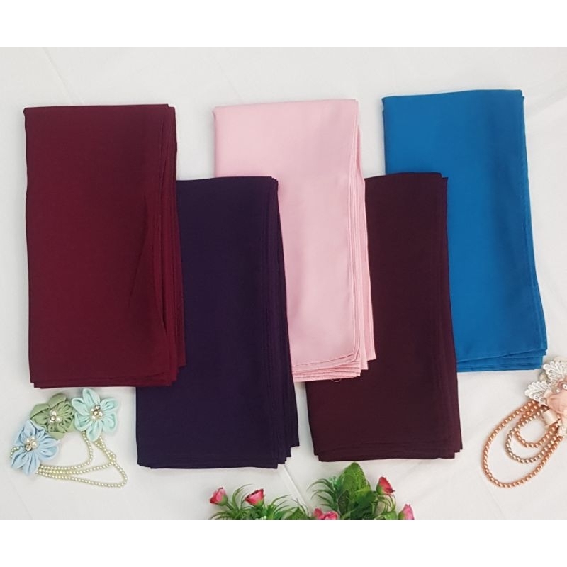 Jilbab Segi Empat Polos, Jilbab Segi Empat Polos Jumbo,Jilbab Segi Empat Polos Tempahan, Jilbab Segi