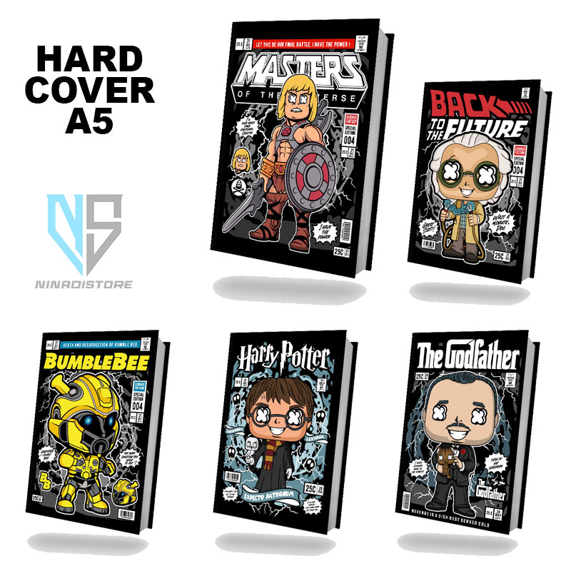 

Buku Ukuran a5 Pocket Book/Notebook Hardcover A5 isi polos dan garis Gambar cover movie part1