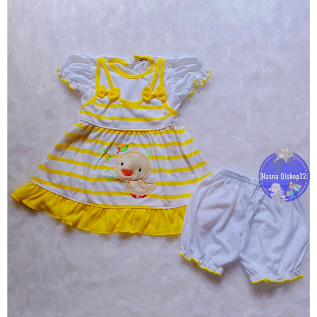 Baju Anak Pendek Perempuan / Baju Bayi 3 bulan - 2tahun / Dress Bayi Perempuan