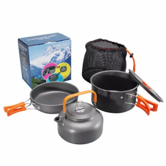 

Unik DS 308 Set Alat Masak Portable - Panci Masak Wajan Teko Air Murah