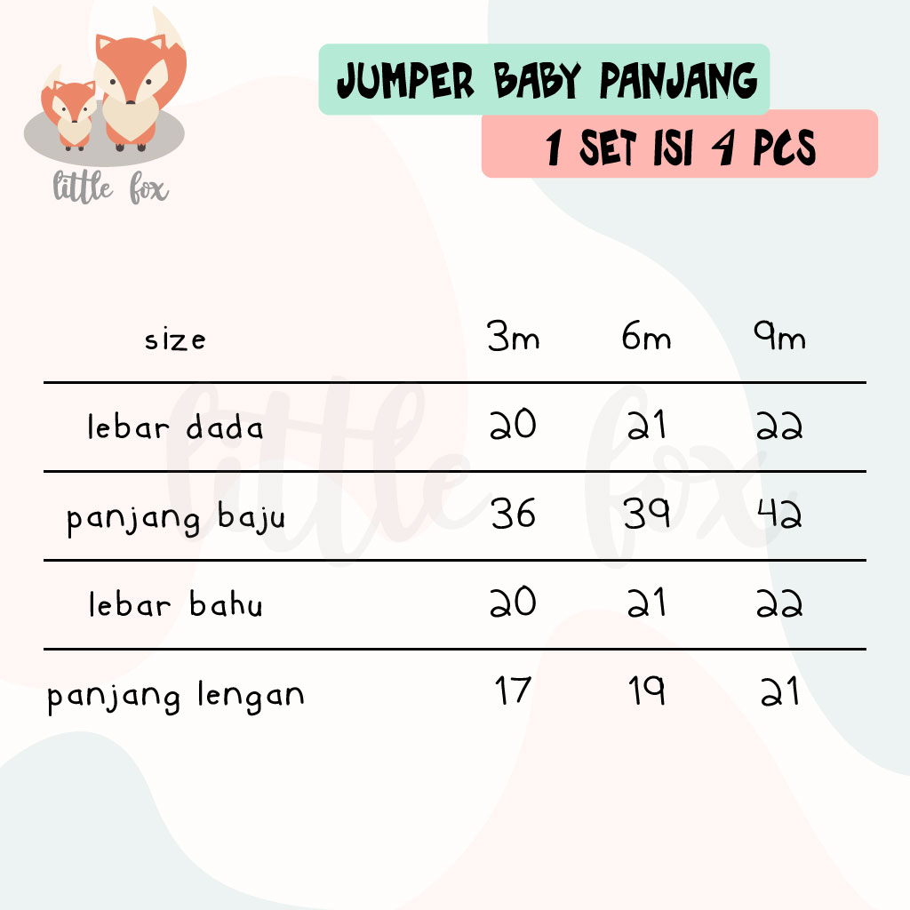 [ IMPORT ] Setelan 4 Pieces Baju Baby Newborn / Jumper Lengan Panjang Polos / Jumpsuit Bayi