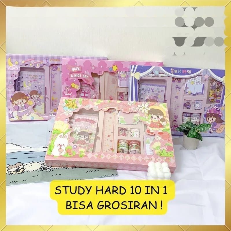 

SET JURNAL 10 IN 1 ATK STUDY HARD TERBARU VERSI 2 / PAKET LENGKAP