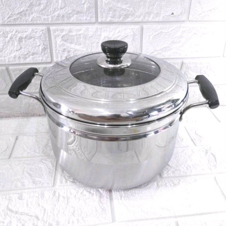 Panci Kukus Kukusan Stainless Steamer Dandang Nasi Serbaguna