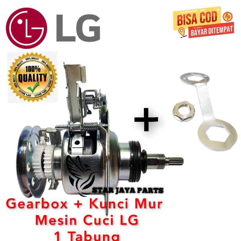 Set Gearbox + Kunci dan Mur Mesin Cuci LG 1 Tabung Quality