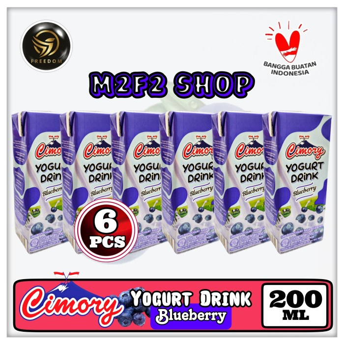 

Yogurt Cimory Drink Kotak UHT Blueberry | Blueberi - 200 ml (Kemasan 6 Pcs)