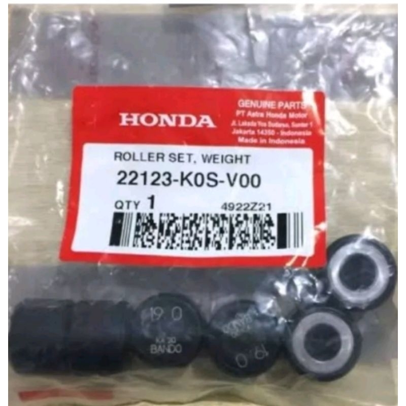 22123-K0S-V00 Original Roller Weight Set 19 Gram Vario 160 K0S PCX K1ZEsp 22123K0SV00 Ahm