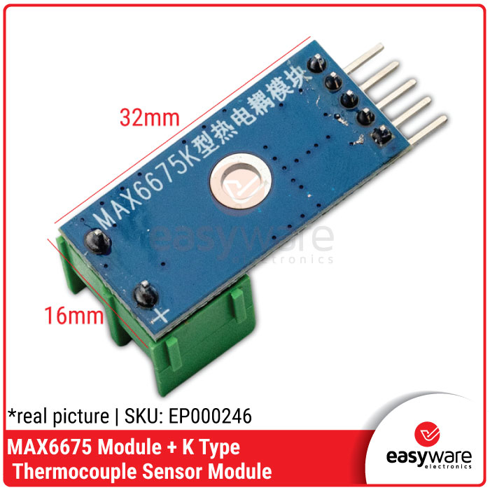 MAX6675 module and K Type Thermocouple Sensor