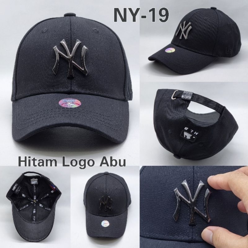 Topi Pria Wanita NY Import Baseball Terbaru Logo Plat Besi Metal