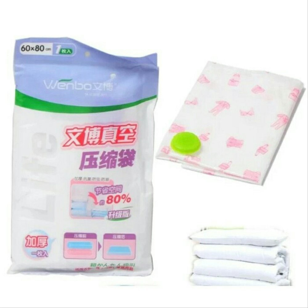 Vacum Bag Travel Wenbo free Pompa - Wenbo Compression Vacuum Bag - Plastik Kompres