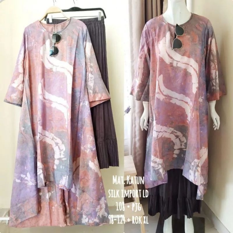 Long Tunik Cantika Tie Dye Terbaru / Tunik Cotton Mikro / Tunik Silk/Tunik Tie Dye / Tunik Palembang / Tunik Murah / Atasan Wanitab/ Pakaian Wanita / Tunik Bestseller / Tunik Palembang / Tunik