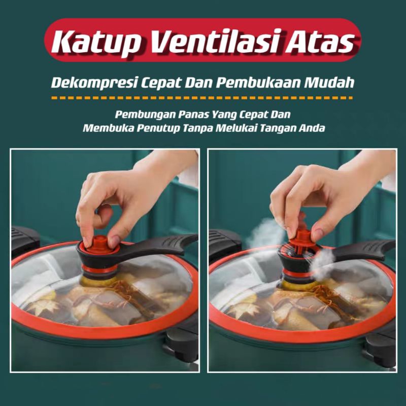 Panci Pressure Cooker Lunak / Panci Pelunak Daging Serbaguna / Panci Presto 3.5L⭐Toko10⭐